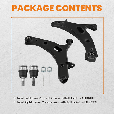 2x Front Lower Control Arms For 2010 2011 2012 2013 2014 Subaru Legacy Outback