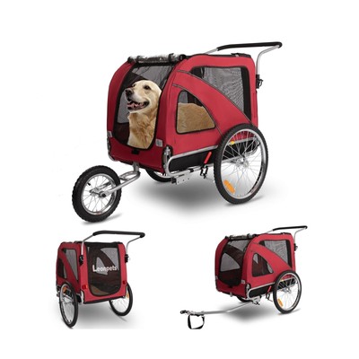 Sepnine Leopets 3 in 1 Pet Dog Bike Trailer, Dog Cart for La