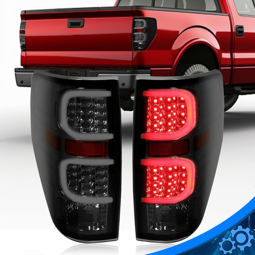 Пара светодиодных задних фонарей Стоп-сигналы дымчатые для Ford F-150 2009-2014 Черный LH&RH
