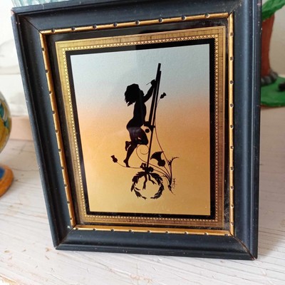 K.W. Diefenbach Rainbow Silhouette No. 793 Tallimit art 4 by 5 in original frame