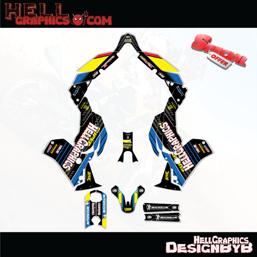 Graphics Kit Decals for YAMAHA TENERE 700 T7 2019-2024 2020 2021 2022 2023 Black