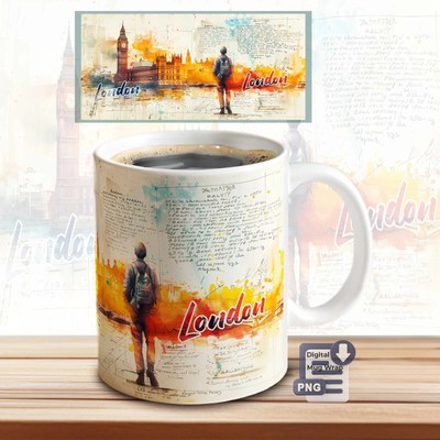 London Mug,Coffee Mug Gift for Dad, Mom,Daughter,Son,birthday present