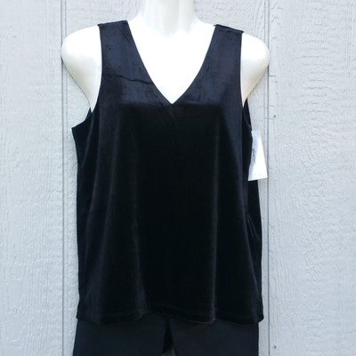 Vero Moda Womens Blouse M Medium VMSCARLETT Velvet Lace Sleeveless Top 