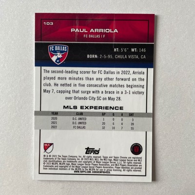 2023 Topps Chrome MLS #103 Paul Arriola Aqua Lava Refractor 074/125