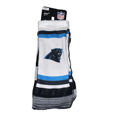 Carolina Panthers Polyester Blend Adult L Crew Socks 