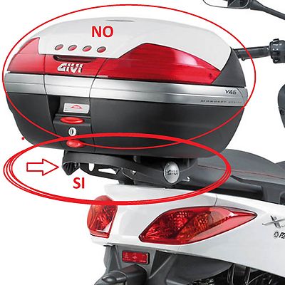 PORTAPACCHI + PIASTRA Monokey  YAMAHA X-MAX 125 250  dal 2010 al 2013 SR370