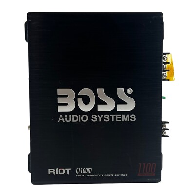 Boss Audio Systems Riot R1100M Single Channel Car Amplifier - Black (UNIT ONLY)