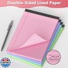 12 Pack Note Pads 5x8, Narrow Ruled Legal Pad Writing Pads 5x8, Multicolor Small Notepads Small Note Pads, 30 Sheet/Notepad, Pink Legal Pad, Purple Notepad,Colored Lined Paper for School,Business,Home