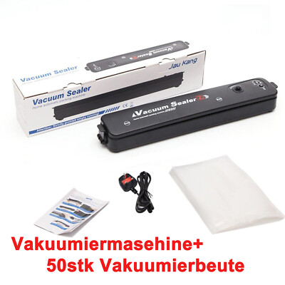 Vakuumiergerät Folienschweißgerät Vakuumversiegelung Vacuum-Sealer+50/100 Beutel