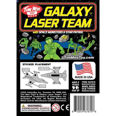 TimMee Processed Plastic GALAXY LASER TEAM Tim Mee STAR PATROL Space Figures USA