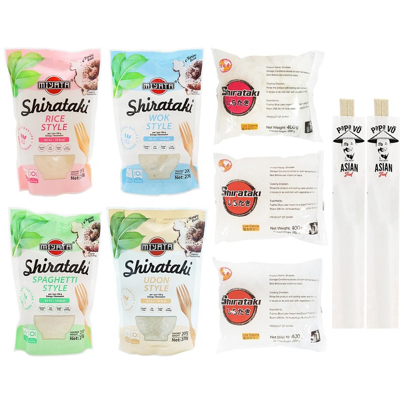 Shirataki Nudeln Konjak Nudeln Konjac Nudeln Shirataki Reis Starter Set 7er Mix