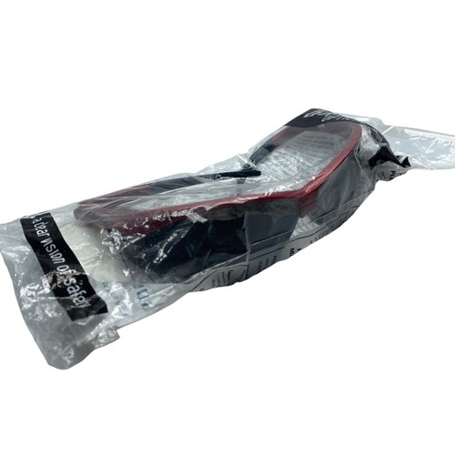 Bouton Optical Safety Glasses, Anser, Red 250-AN-10117 Gray Anti-Scratch Lenses