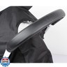 Stroller Handle Cover,Handle Sleeve Cover, Grip Bar, Replacement, Compatible with BBZ Yoya Stroller Armrest Bumper Bar Accessories Zipper Open Vegan Leather - Black