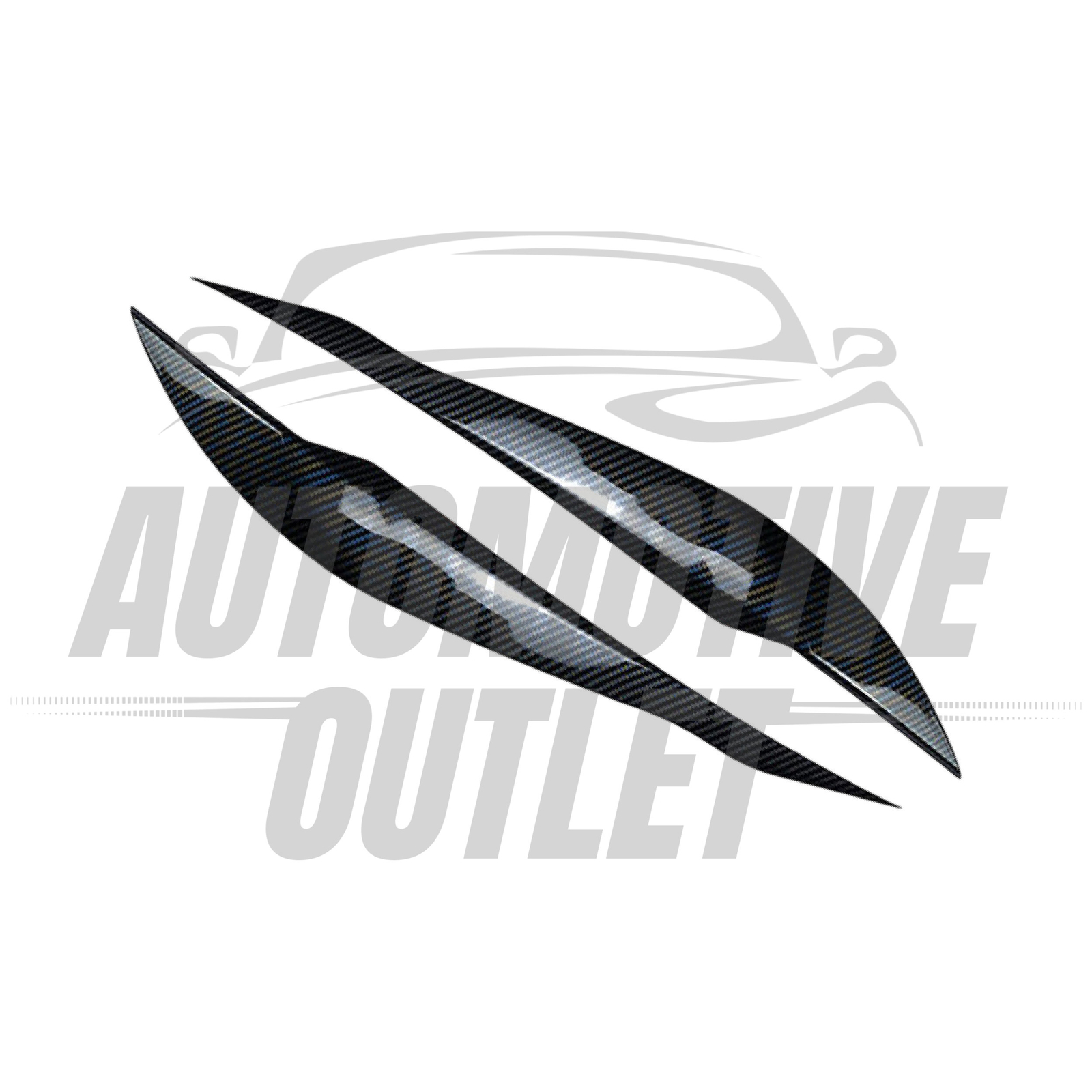 2X HEADLIGHT EYEBROW EYELID COVER CARBON FIBER FOR BMW 3SERIES F30 F31 2012-2018 4