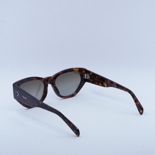 Pre-owned Celine Cl40219i 52h Dark Havana/brown Polarized 54-18-135 Sunglasses Auth...