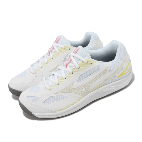 

Mizuno Sky Blaster 3 Широкие белые желтые мужские кроссовки для бадминтона 71GA2345-22, Белый, Sky Blaster 3 Wide
