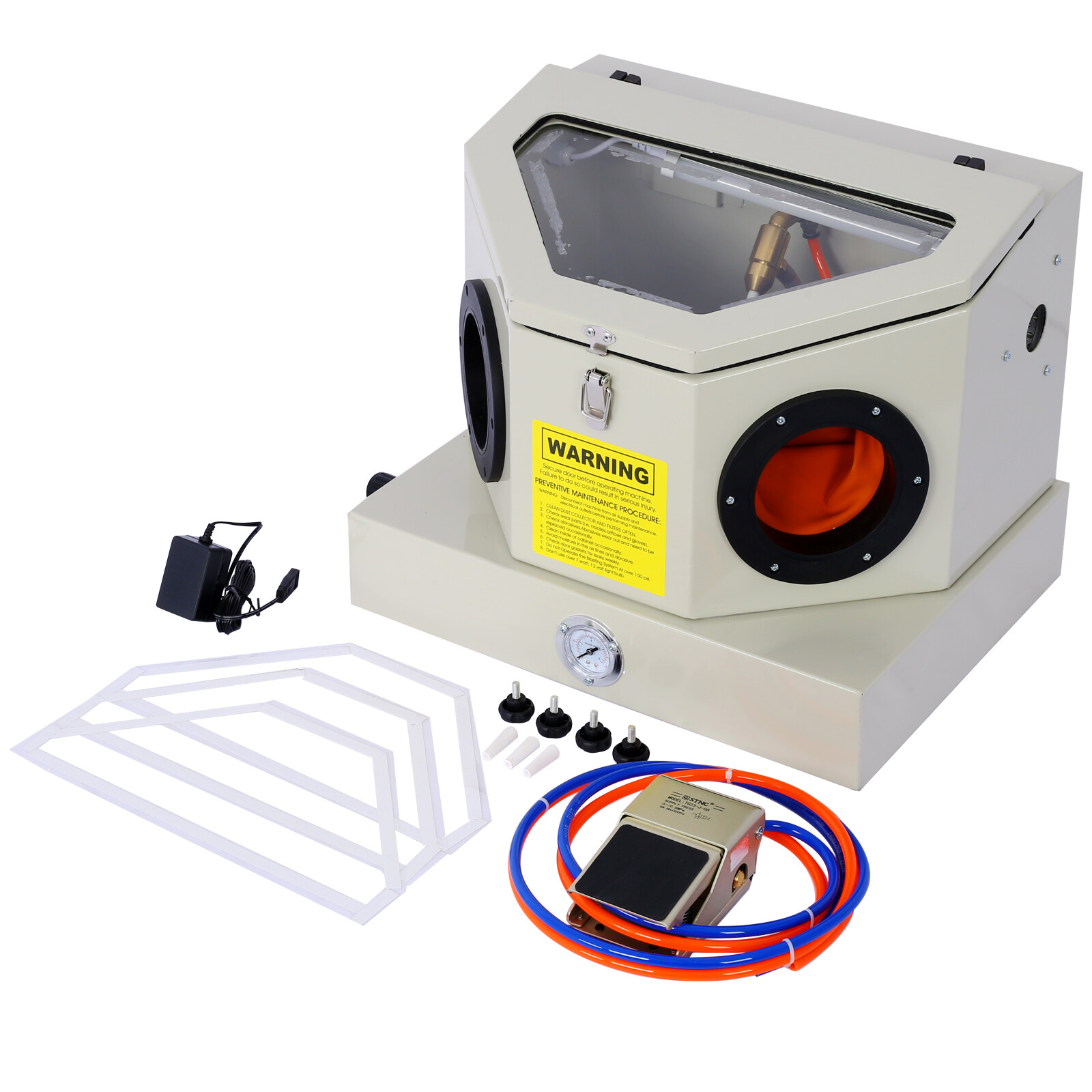 New Mini Sandblaster Blast Gloves for No Sand Leakage Bright LED Lighting System