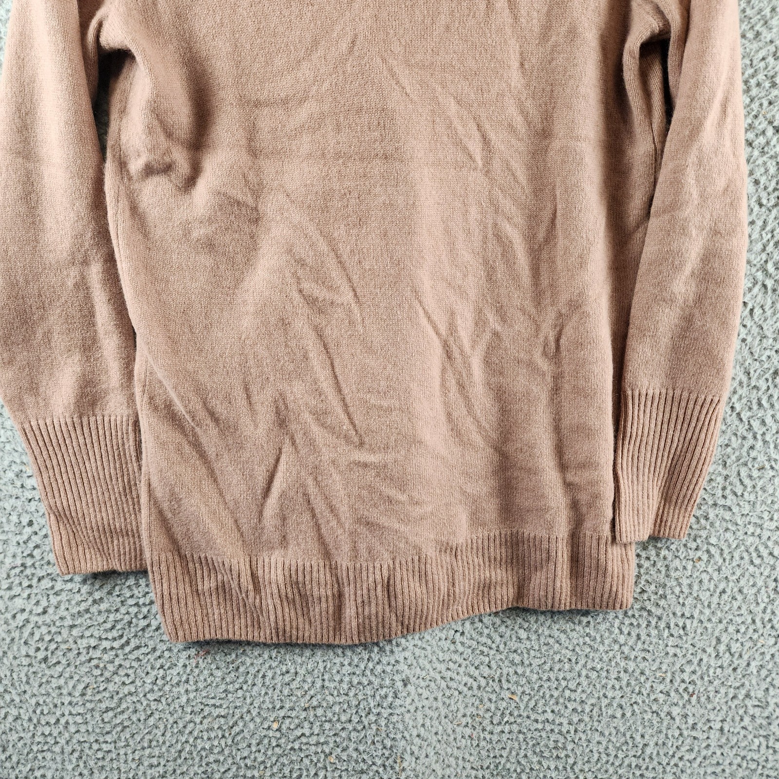 C by Bloomingdale's Cashmere Grandfather Cardigan Women's S Camel V-Neck L/S - Picture 13 of 13