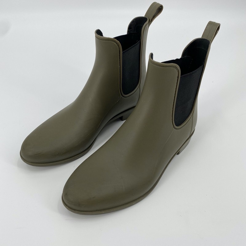 green chelsea rain boots