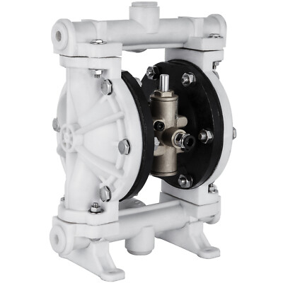 VEVOR Air-Operated Double Diaphragm Pump 13GPM 1/2'' Inlet Outlet Polypropylene