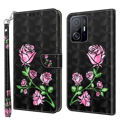 3D Totem Flower Cat Dog Rose Leather Wallet Phone Case For Google Pixel 7 Pro 7A