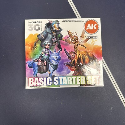 AK Basic Starter Acrylic Paint Set (14 Colors) 17ml Bottles - AK-11775 SEALED