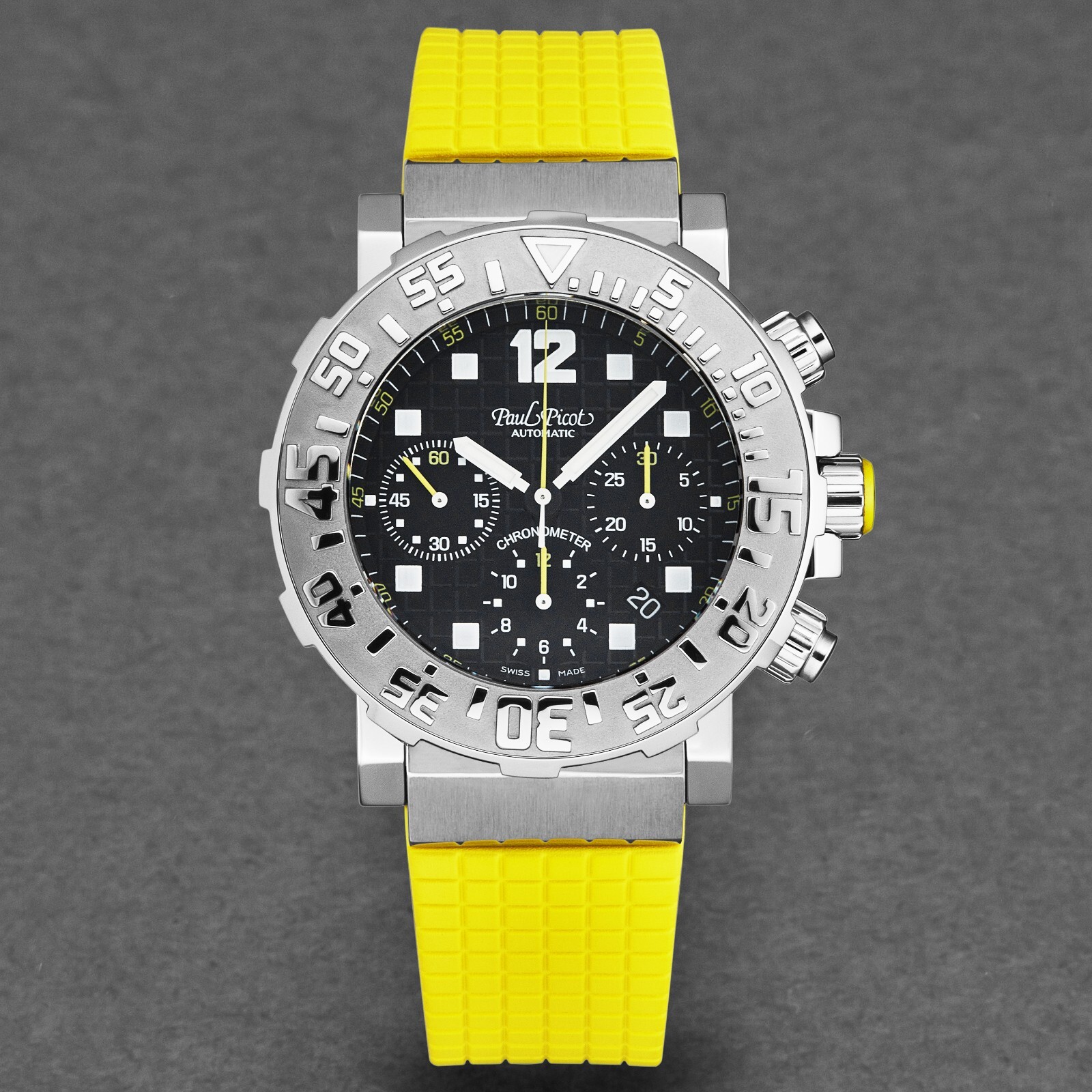 Pre-owned Paul Picot Mens C-type Limited Edition Chronograph Black Dialp4116.20gr.563cm061