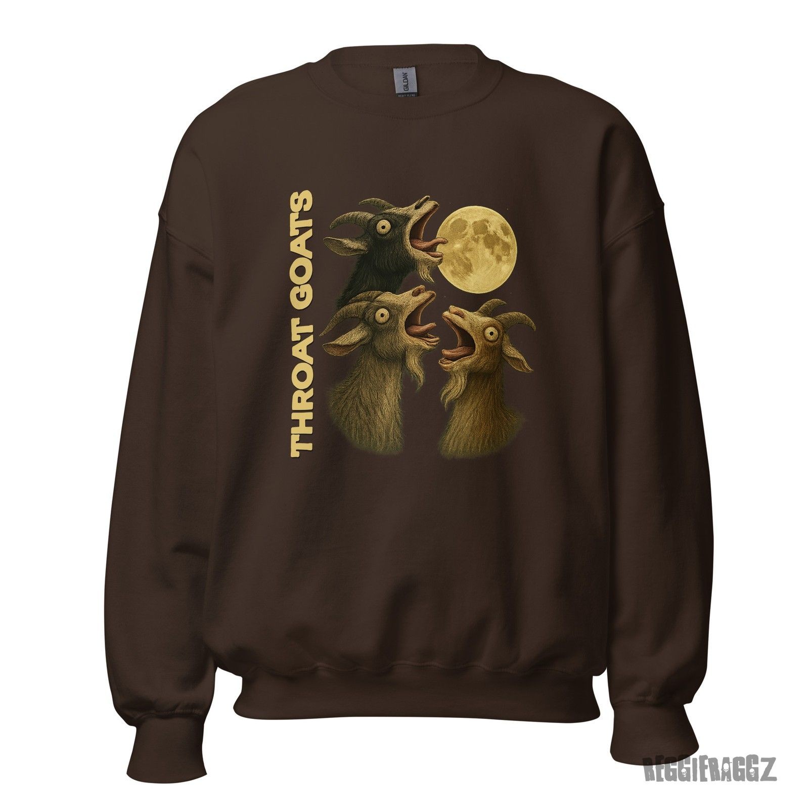 Throat Goat Nancy Reagan Funny 3 Goat Moon Unisex Sweatshirt (Wolf parody) 