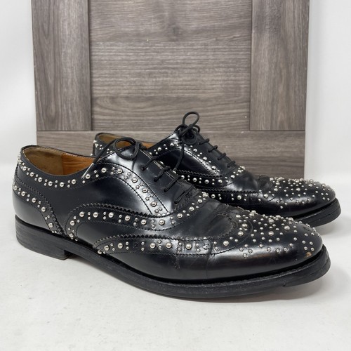 Church's Shoes Womens 39 Black Leather Oxford Burwood Met Church's Shoes Womens 39 Black Leather Oxford Burwood Met