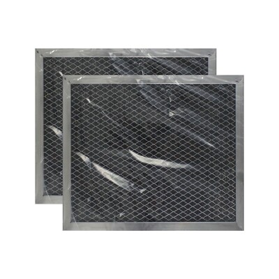 Range Hood Charcoal Carbon 8'' x 9-1/2'' x 3/8'' Air Filter Factory Filters 2-Pack