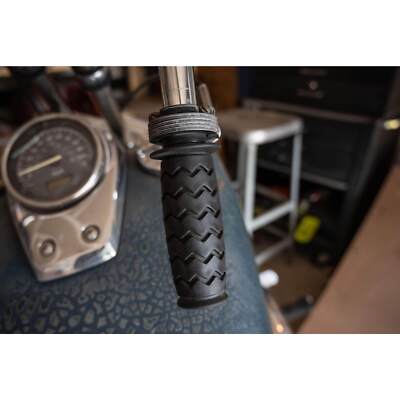 Lowbrow Customs Champion Grips Black 1" Harley Sportster chopper cafe racer