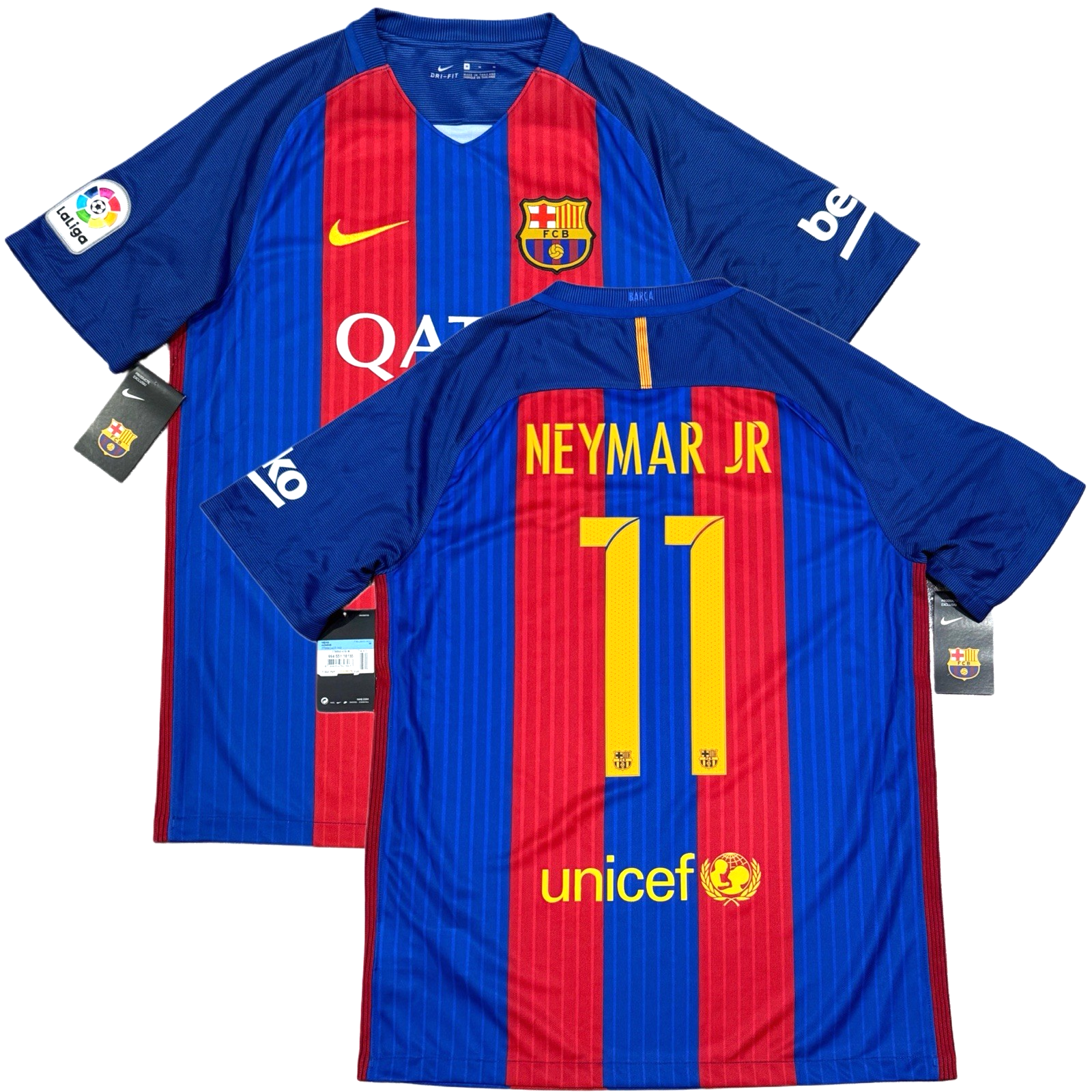FCバルセロナ NEYMAR JR 11番 シャツ　ホーム　16-17 2016/17 Barcelona Home Jersey #11 Neymar Jr Medium Nike