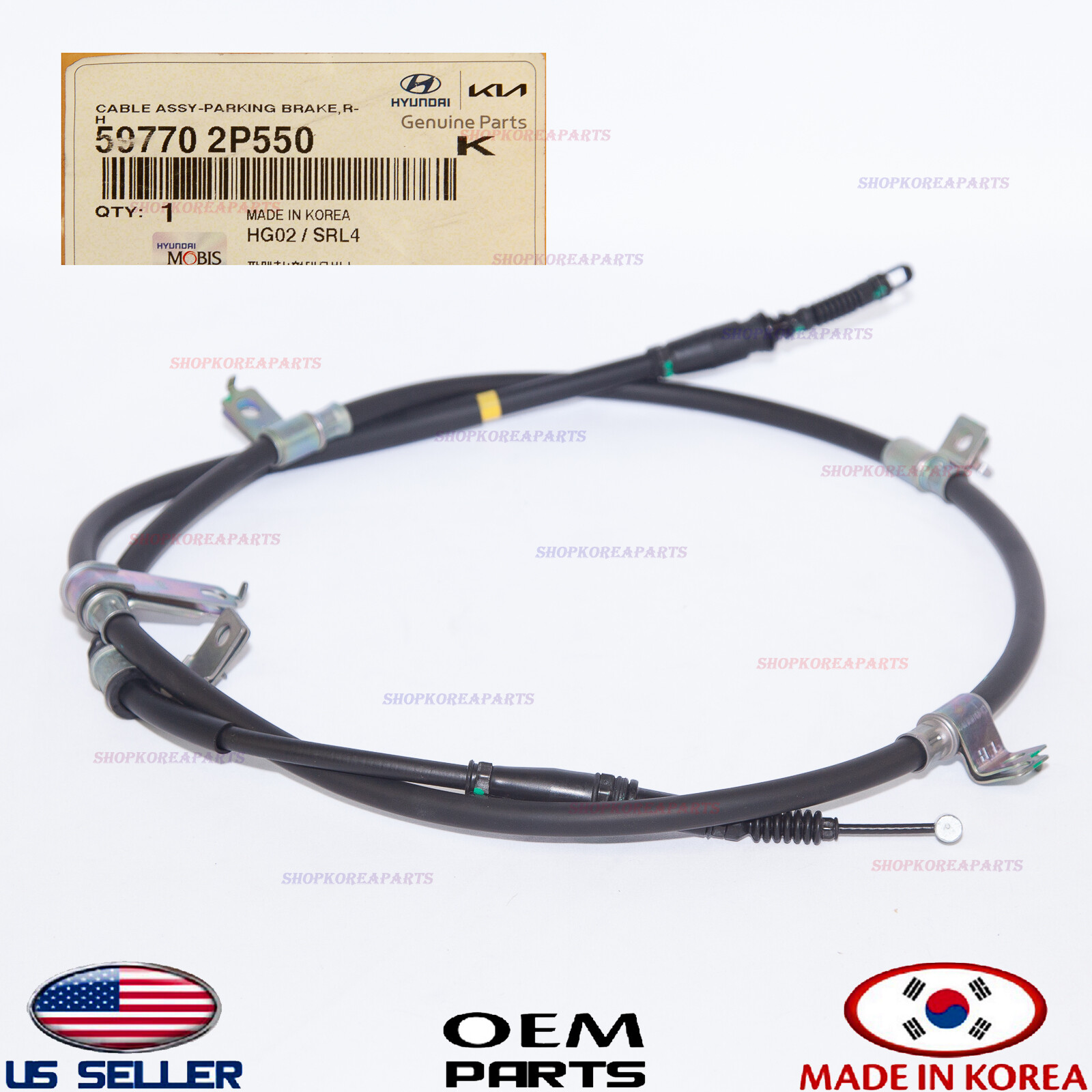 5.4　　⑦ Genuine Parking Brake Cable RIGHT Passenger Side ⭐OEM⭐ Kia