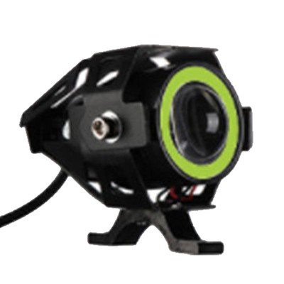 LED Motorcycle Headlight Auxiliary Mini Spotlights Universal Angel Eyes Lamp 