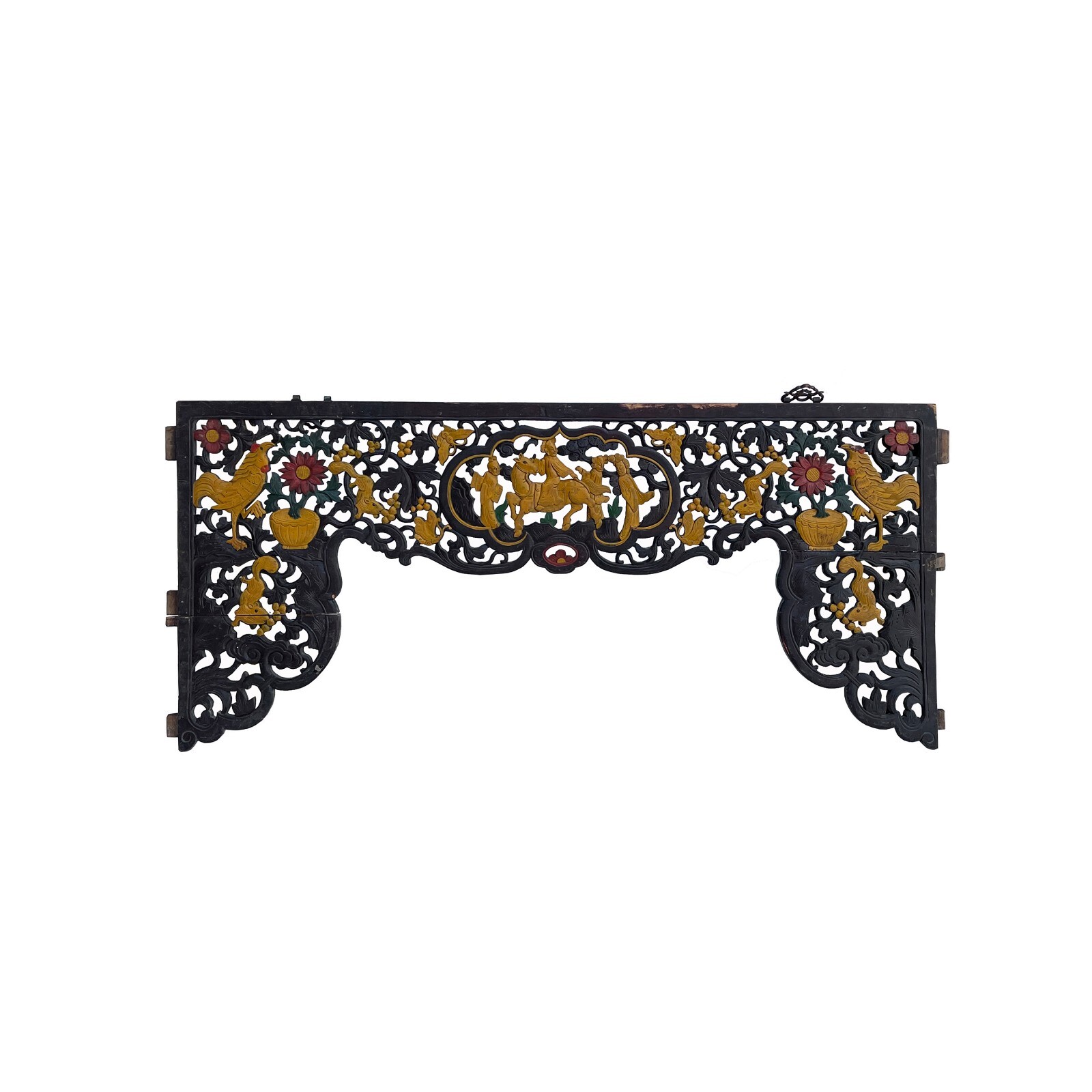 Chinese Vintage Golden Relief Scenery Carving Arch Shape Wood Wall Art ws3108S Chinese Vintage Golden Relief Scenery Carving Arch Shape Wood Wall Art ws3108S