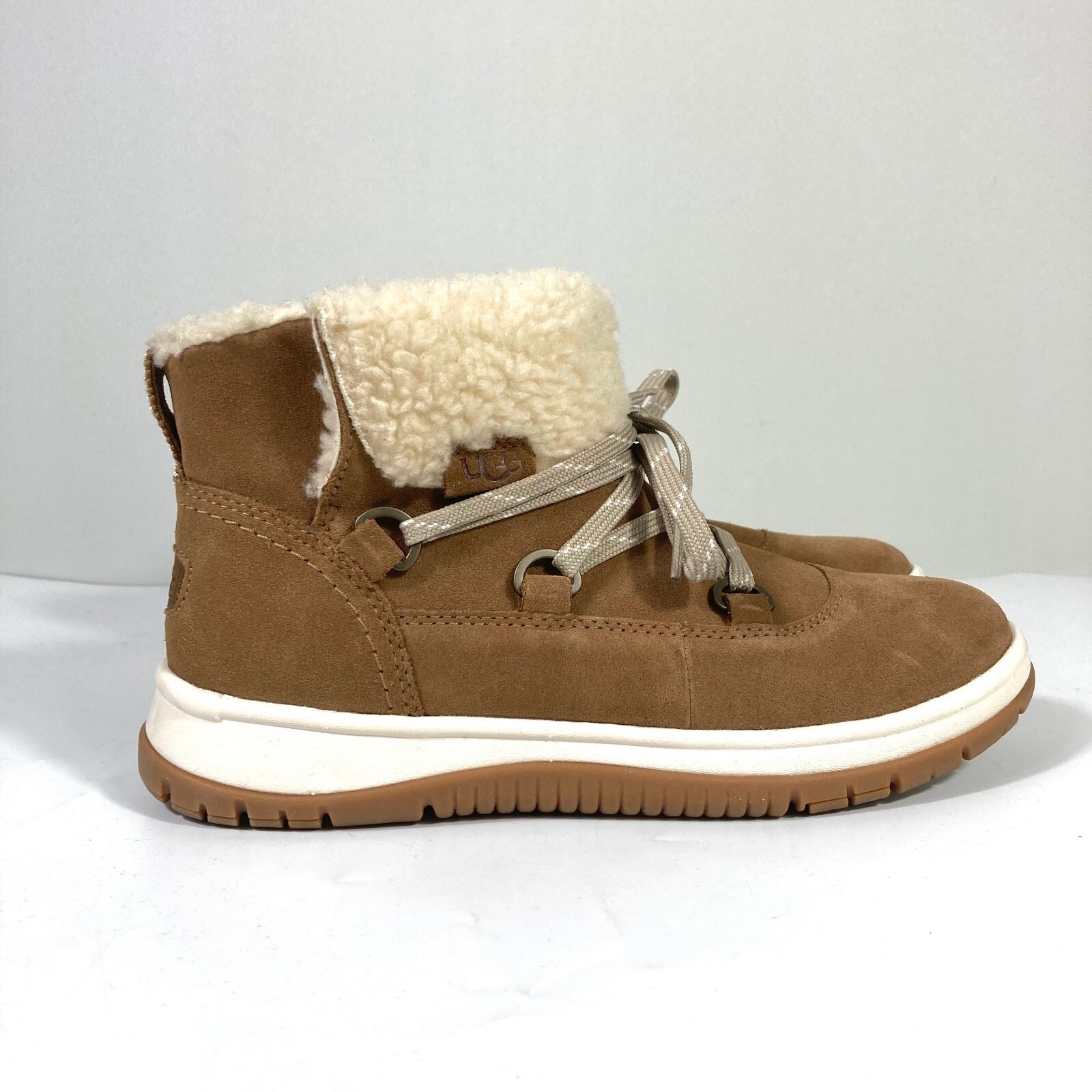 UGG Lakesider Heritage Waterproof Sneaker Boots Chestnut 6.5 NEW