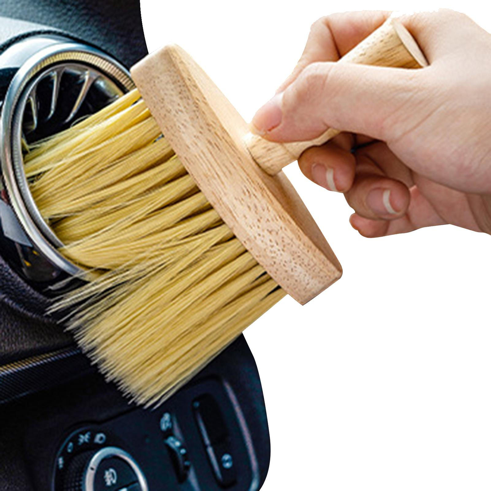 Car Air Outlet Cleaning Brush Wood Dashboard Sweeping Tools Auto Interior Duster