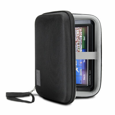 USA GEAR Hard Shell Car GPS Case With Accessory Pocket, Water Resistant Exterior