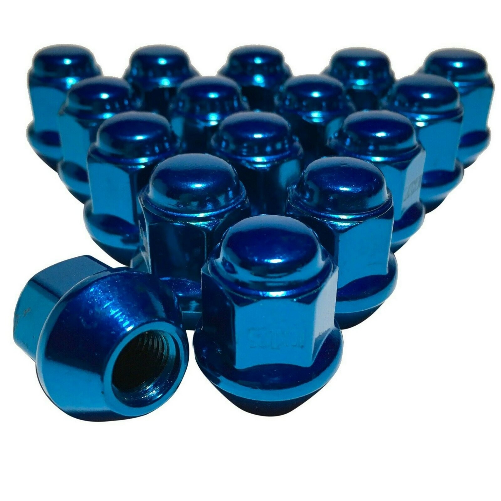 16 Blue Tapered Base Lug Nut Set 10x1.25 17mm Hex ATV UTV Kodiak