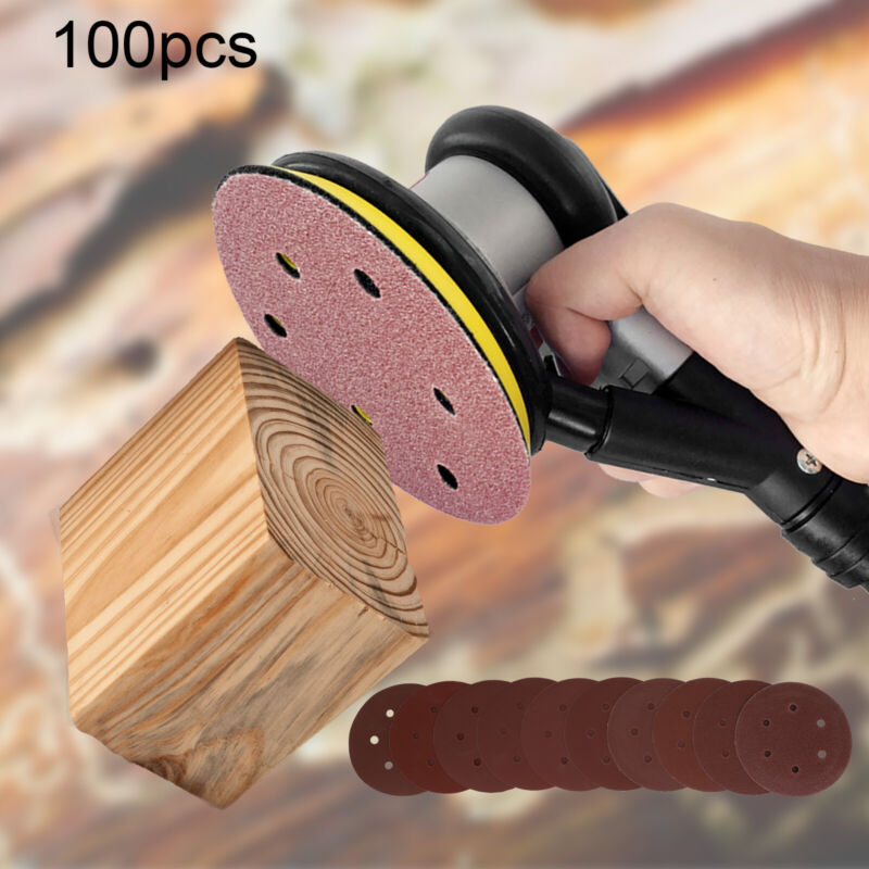 60pcs Orbital Sandpaper Set Hook Loop 100 240 600 800 1000 2000 Grit Sander Pads
