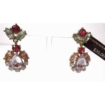 Banana Republic Women's Cany Gem Crystal Drop Earrings NWT 35