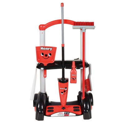 Henry & Hetty Toys - Henry Cleaning Trolley - Red Henry-Inspired Toy Playset ...