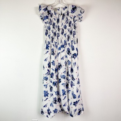 Baum Und Pferfgarten NWOT Admore Floral Print Smocked Organic Cotton Dress 6