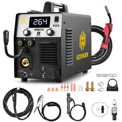 5In1 MIG/CUT/TIG/MMA Welder Gas/Gasless Welding Machine Plasma Cutter 220V 250A