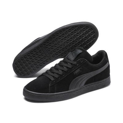 puma suede black gum sole