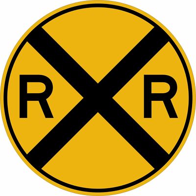 RAILROAD CROSSING DECAL SIGN STICKER 3M VINYL USA MADE TRUCK VEHICLE WINDOW CAR