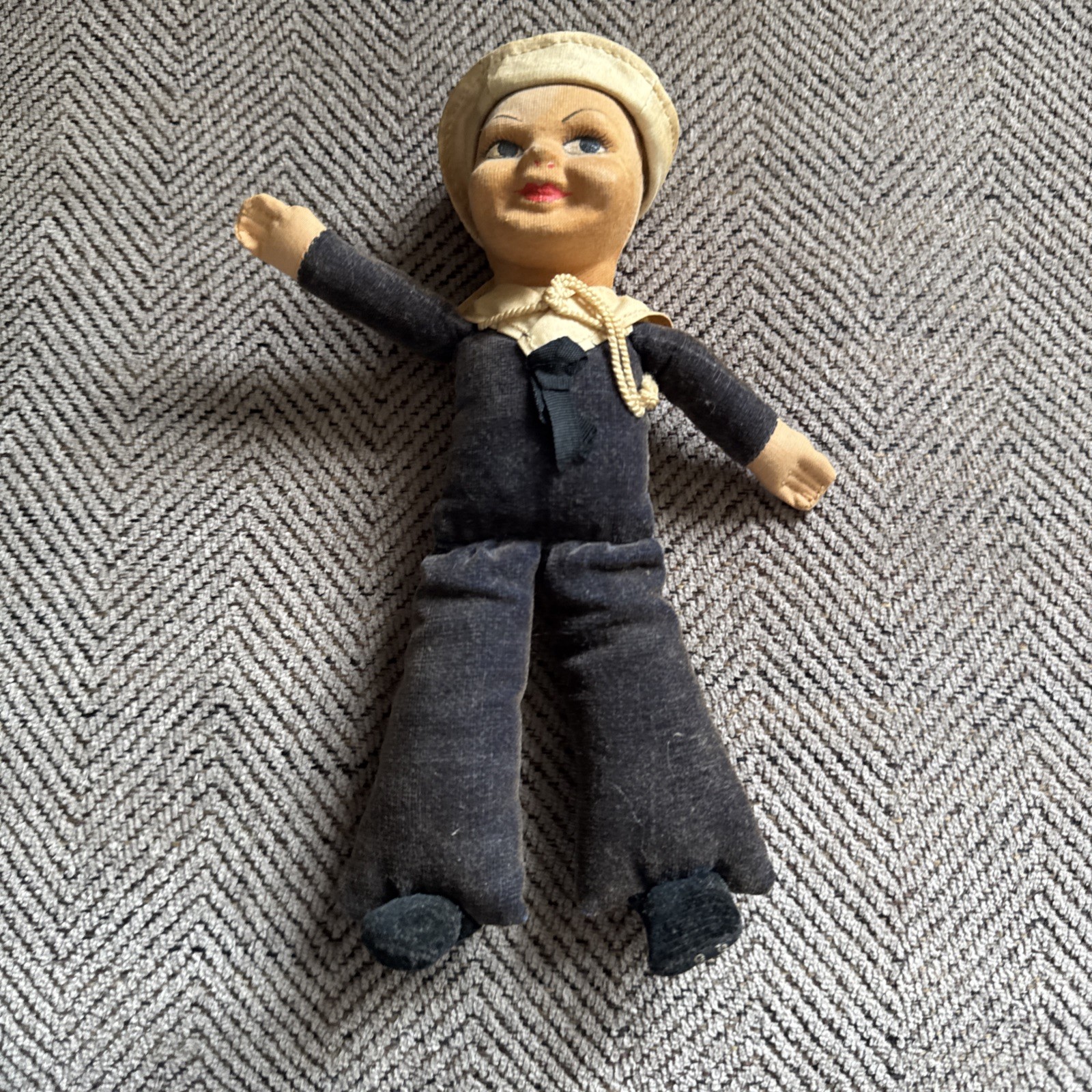 Norah Wellings Sailor Doll Jolly Boy 1950s RMS Queen Mary 8in Cunard Ship Vtg
