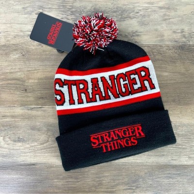 LOUNGEFLY Netflix Stranger Things Pom Pom Foldover Beanie