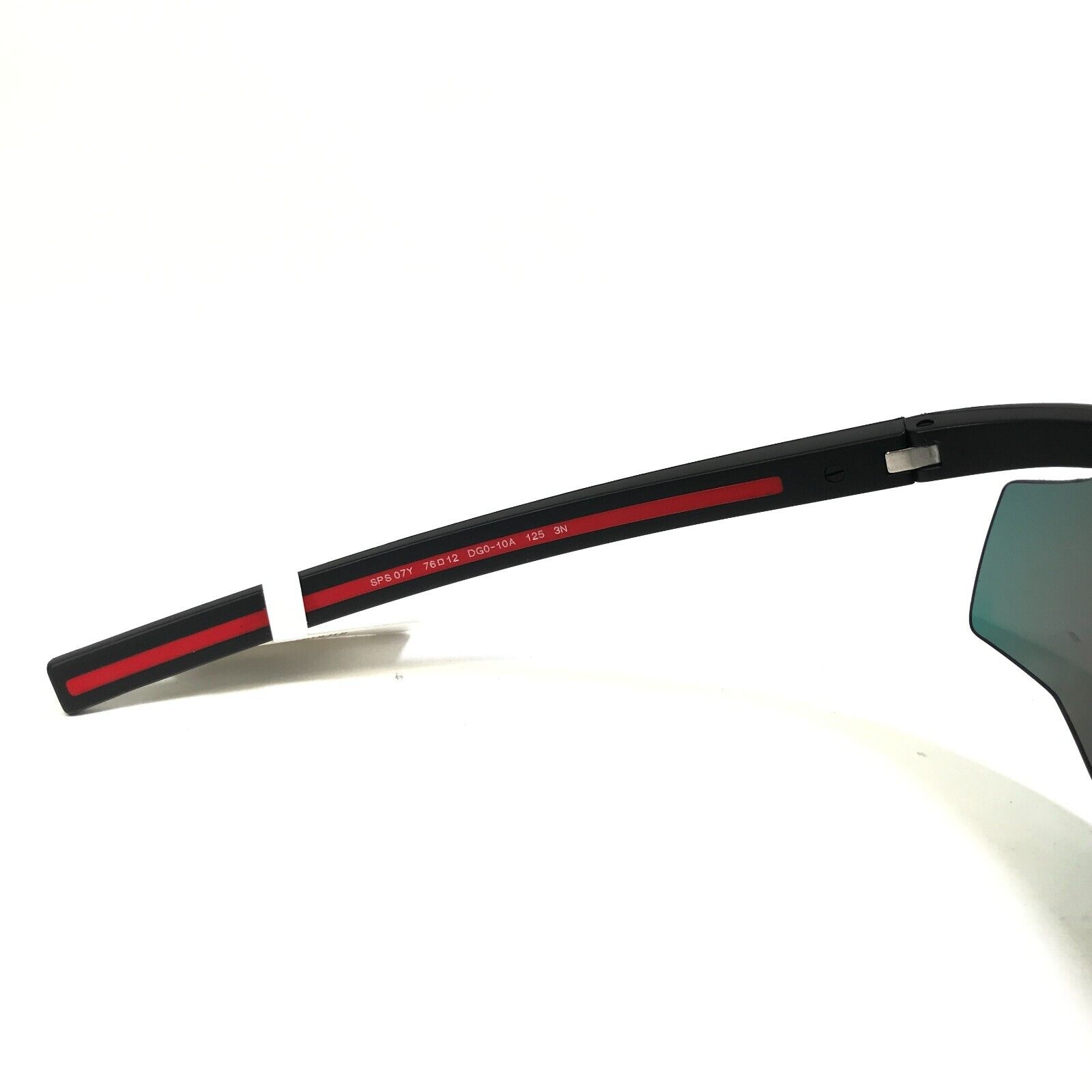 Pre-owned Prada Sunglasses Sps 07y Dg0-10a Matte Black Wrap Frames Gradient Lens 76-12-125 In Multicolor