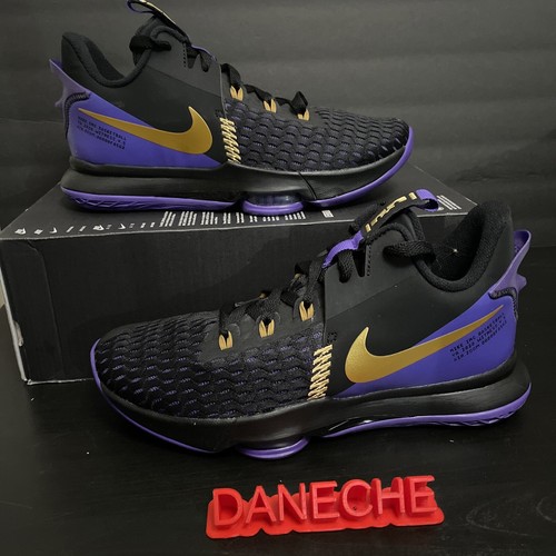 Nike LeBron Witness 5 Fierce Purple Metallic Gold LA Lakers Nike LeBron Witness 5 Fierce Purple Metallic Gold LA Lakers